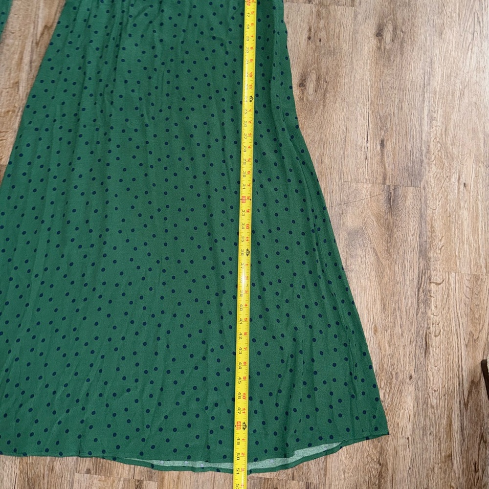 Boden Green Midi Dress with Navy Trim - Picture 9 of 16